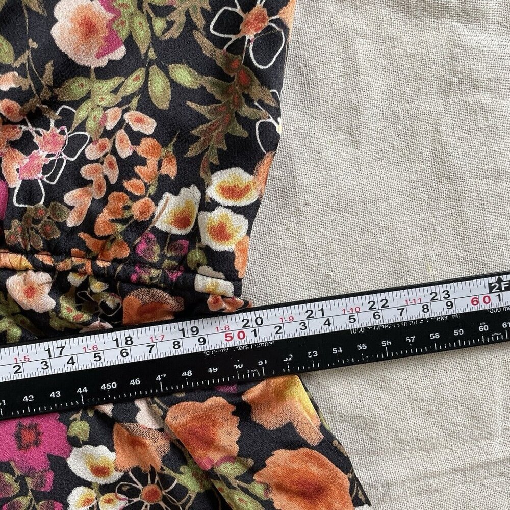 Melonie T Womens 3/4 Sleeve Floral Fit & Flare Midi Dress Petite 14‎ Black Spice - Picture 10 of 12